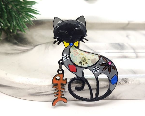 Brooch Cat