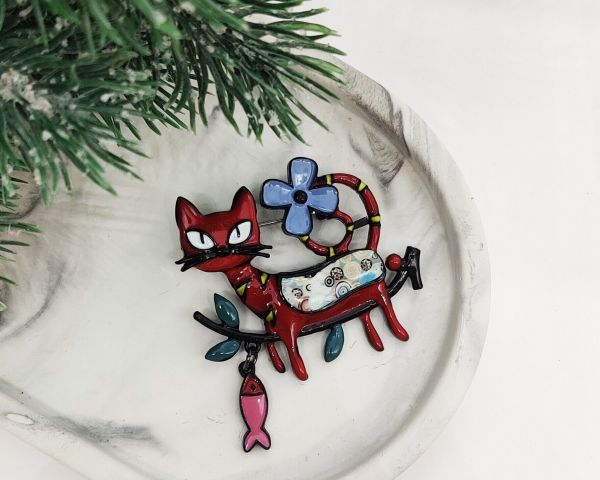 Brooch Cat